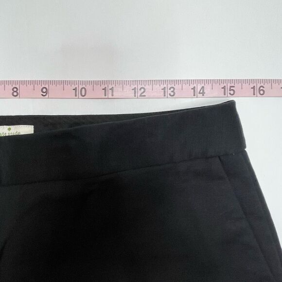 Kate Spade Jackie Bow Cuff Crop Dress Pants Black Size 8 - Picture 9 of 10